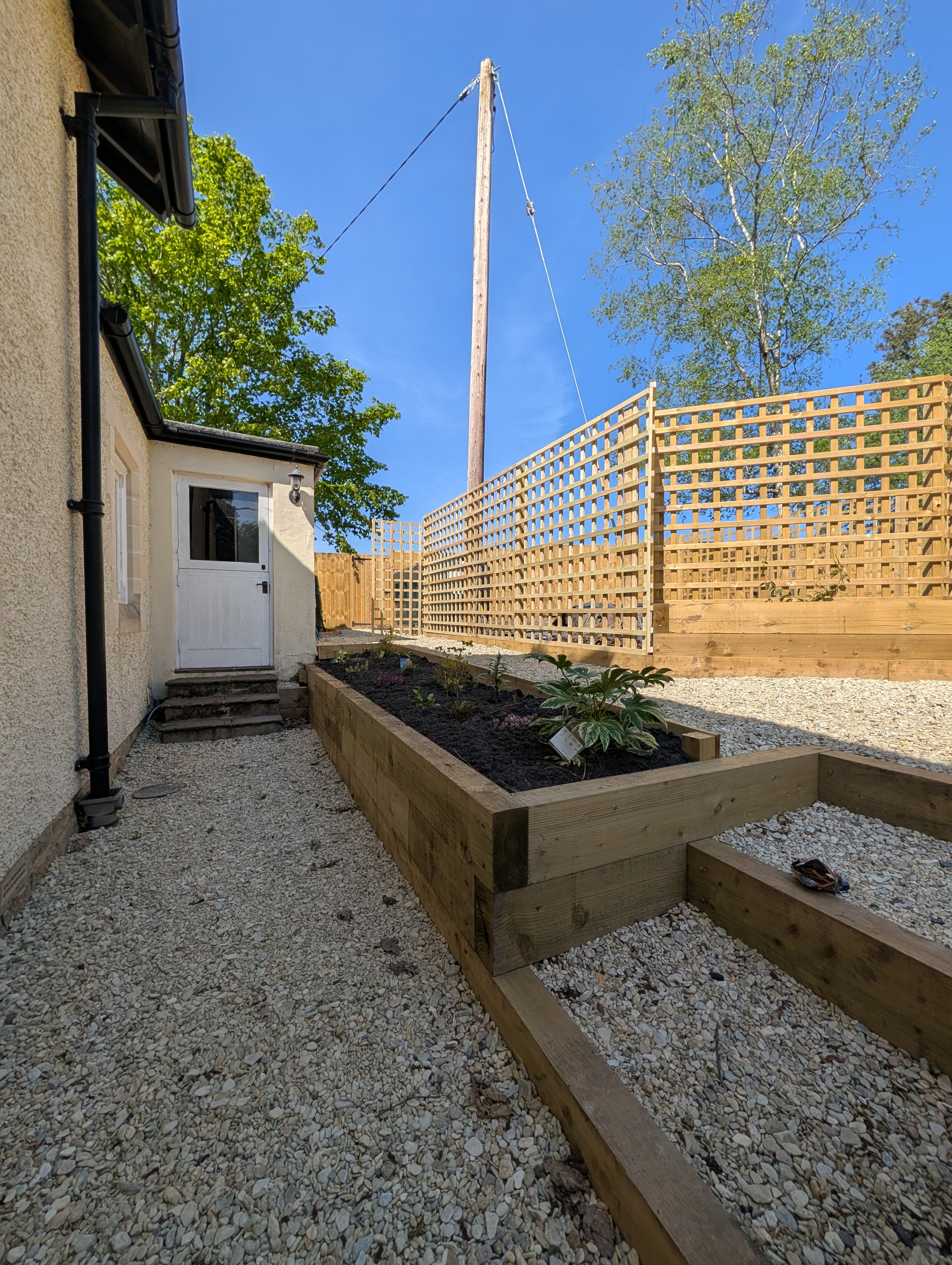 Trellis, Steps and Planter